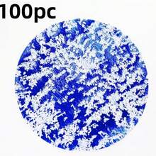 12/24/50/100/150 Stücke 33cm rundes Einweg-Besteck-Set in Goldfarbe, elegante Folie Tisch-Deko, geeignet für Hochzeit, Party, Veranstaltung, Weihnachten, Thanksgiving, Geburtstag, Abschluss, Candle-Light-Dinner, Valentinstag und Single-Party