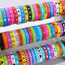 50 chiếc/gói Vòng đeo tay bằng silicon thể thao đơn giản nhiều màu sắc phát sáng trong bóng tối, Phụ kiện trang sức Unisex để đeo hàng ngày, Quà tặng tiệc - vòng tay silicon nhỏ - Xem 9