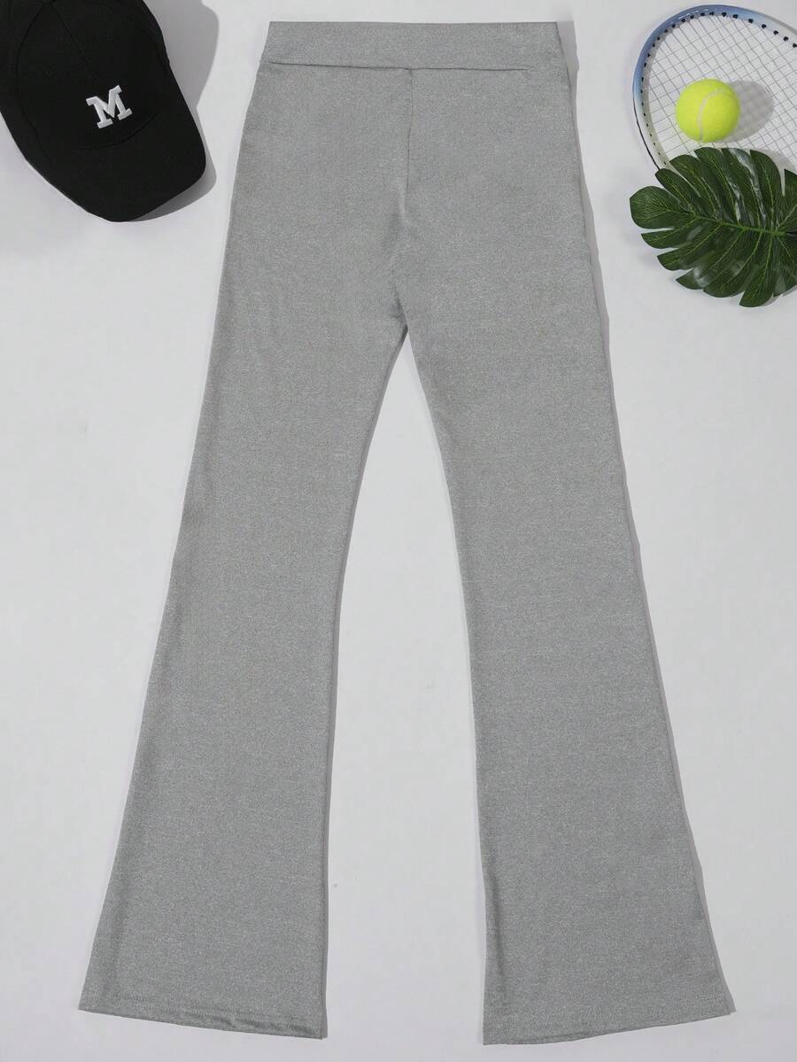 女士瑜伽裤，弹性面料设计，字母图案腰带 - 适合休闲运动、健身房锻炼、骑行 - 春夏女士紧身裤 - 活力生活方式的理想之选