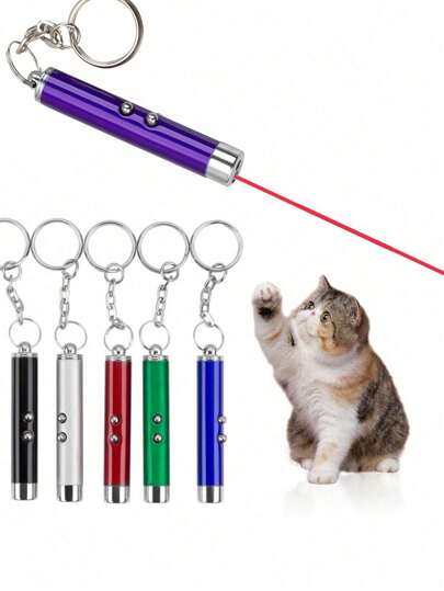 便携式激光笔猫玩具，宠物训练互动玩具，红色激光笔，猫玩具，迷你尺寸