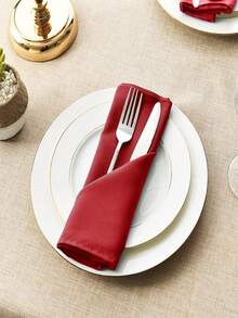 Solid Color Thick Napkins, Suitable For Restaurants, Kitchens, Weddings, Parties, Dining Tables, Home Decor - Multicolor - View 4