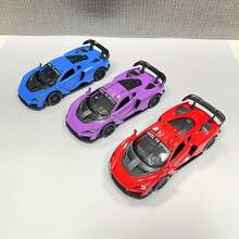 1:43比例超级跑车模型摆件合金车压铸模型车回力操作工艺精湛可开门汽车装饰回力玩具车男孩礼物 - 彩色 - 查看 4