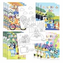 Bluey كتاب الأنشطة الإبداعية - بلوي وأصدقائه - متعة الرسم واللون بأسلوب الكرتون للأطفال، ورق فني عالي الجودة لفن حيوي، مثالي لتعزيز الترابط العائلي، وحفلات العطلات، والنمو في مرحلة الطفولة المبكرة