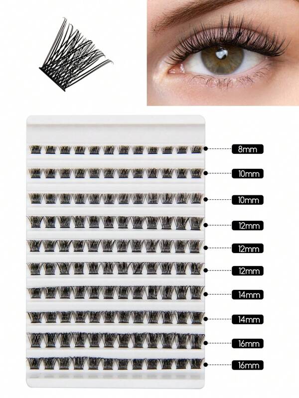 120 bouquets de cils individuels de volume D Curl extension de cils de greffage pour un look naturel et dramatique. Faux cils DIY à la maison 675