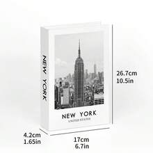 3pcs Nordic Style Fake English Text Folding Books Decor, Photography Prop, Faux Closed Book Shells For Living Room, Studio - Black and White - View 6