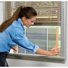 Fits Windows 21 - 37" Wide Adjustable Window Screen, 10" High With Wood Frame