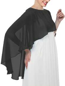 Women Ladies Soft Wedding Capes Wedding Jacket Wraps Chiffon Shrug Bridal Bolero Long Shawl And Wraps Evening Wedding Cover Up