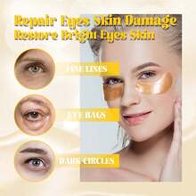 Hoygi Retinol, Collagen & Aloe Vera Eye Mask Patches: Hydrating & Nourishing Care With Firming Benefits To Help Reduce Fine Lines, Eye Bags, Puffiness And Dark Circles - Moisturizing Revitalizing Treatment For Under-Eye Area - 黃色 - 查看 5