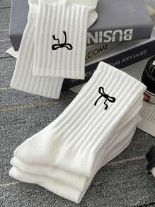 40pcs/30pcs/24pcs Unisex Comfortable Sports Socks, Suitable For Sports & Training, Long Socks For Women, Casual & Business Wear, Antibacterial, Soft, Black & White, Odor-Resistant, Moisture-Wicking, Soft & Lightweight, Suitable For Autumn/Winter, 20pcs/10pcs/8pcs/6pcs/4pcs/2pcs, Fall Socks