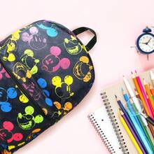 Disney Black And Neon All Over Print 16" Unisex School Backpack - Black - View 3
