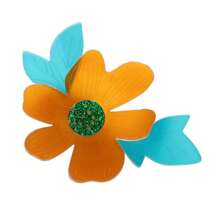 Acrylblatt Sommer Mode Blumen Brosche, einfach und elegant, Damen Accessoires