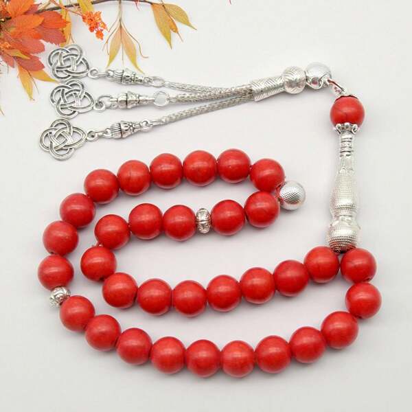 1 件 33 颗 10 毫米绿松石珠伊斯兰祈祷珠，中东阿拉伯 Tasbih