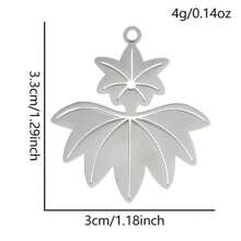 2pcs Fashionable 304 Stainless Steel Gold/Silver Plant & Flower Pattern Pendant, Vacuum Electroplated Durable Craft, Suitable For Necklace, Earrings, DIY Jewelry Making