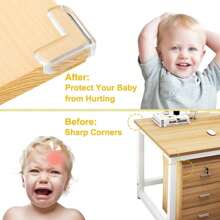12 piezas Protectores de esquinas de seguridad, protectores de bordes de mesa transparentes, topes de esquinas de muebles, adhesivo fuerte, protegen a los bebés, protectores de esquinas transparentes para bebés, protectores de esquinas de muebles