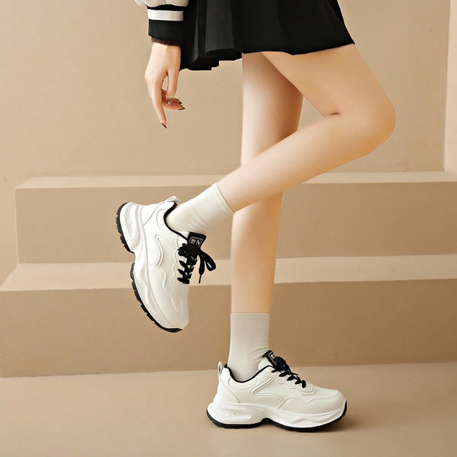 أحذية نسائية كاجوال جديدة ذات بطانة سميكة، أحذية ر...