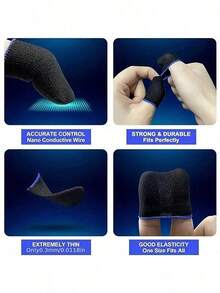 20-100 CÁI Bao ngón tay bằng sợi carbon màu đen Kiểu dáng đơn giản Bao ngón tay cái liền mạch Màn hình cảm ứng Chống mồ hôi Bao ngón tay thoáng khí - Nhiều màu - Xem 7