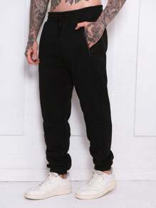 Kit 2 peça de calça moletom com lã masculino 3 cores aleatório 2 peça