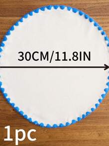 1/4/6/12 piezas Manteles individuales redondos con bordado de conchas marinas azules, decoración para el hogar y la cocina, manteles de mesa de comedor antideslizantes para tazas, vasos y platos para decoración de fiestas, cumpleaños y banquetes