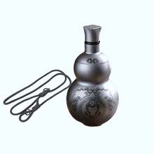 Vintage Design Mythic Game-Style 17oz Large-Capacity Gourd-Shaped Cup – Ideal For Sports, Travel, Hiking, Cycling, Fitness & Outdoor Activities. Perfect Holiday Gift, Top New Year Choice! - 灰色 - 查看 5