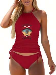 Traje de baño de mujer - Rojo - Ver 1