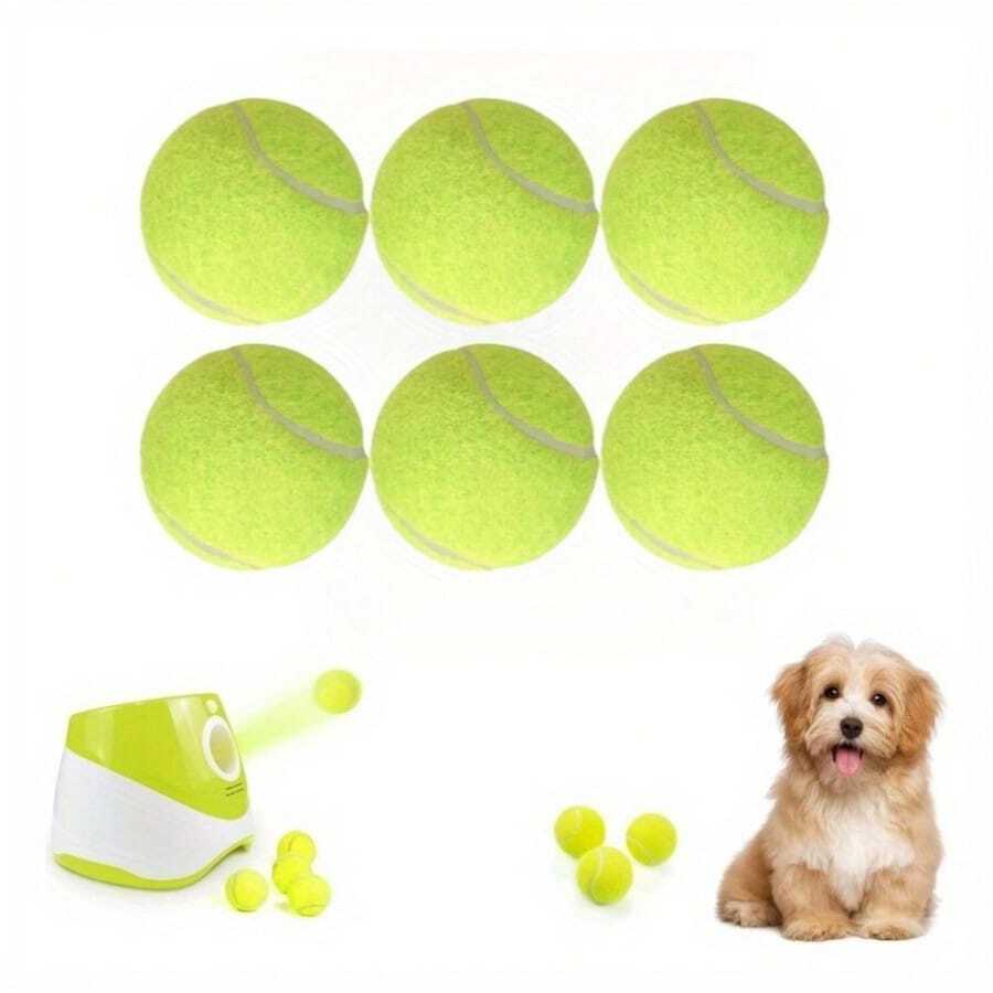 6/ 12 Mini Tennis Balls (Suitable For Pets To Play With), 2-Inch Dog Training Tennisballs(Suitable For Small Dogs), Interactive Dog Game Balls (Suitable For 2-Inch Dogballlaunchers) - 6pcs - View 1