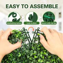 1 pièce panneau de haie artificielle en buis de 40 x 60 cm avec protection UV, écran de haie pour intimité, protection solaire, convient pour les événements, l'extérieur, l'intérieur, le jardin, la clôture, les murs de la cour, le patio, le jardin, les allées, l'arrière-plan, l'intérieur et l'extérieur ou votre propre conception créative pour les fêtes, les mariages, les décorations de Noël.