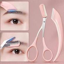 1/2/4 pièces Rasoir à sourcils en acier inoxydable, kit de mise en forme des sourcils avec peigne, facile à utiliser pour les débutants, convient aux femmes