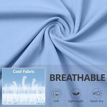 CAMEL CROWN 男士防晒衬衫 UV SPF UPF 50+ 长袖防晒衣 钓鱼跑步游泳T恤 速干轻便 - 淡霧藍 - 查看 3