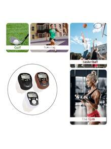 Contador de dedos con clic manual digital, 5 paquetes de contadores de puntadas de tejido a mano con dígitos restablecibles, pantalla LCD electrónica de visualización digital para filas, personas, puntuación, inventario, ganchillo