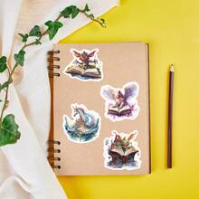 50 pezzi Adesivi per libri di fantasia acquerellati, adesivi estetici in vinile per scrapbooking, diario, computer portatile, paraurti, skateboard, borraccia, computer, telefono, cartoni animati, elmetto, adesivi e decalcomanie per auto