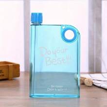 1 Stück, neue Wasserflasche in großer Kapazität mit verschiedenen Farben für Sport, Outdoor-Wasserflasche mit sehr attraktivem Kunststoff, tragbar, kreative Buch-Flachboden-Wasserflasche mit mattiertem Kunststoffdeckel