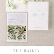 1 pieza Reserva la fecha ilustrada personalizada, Invitación de boda ilustrada personalizada, Reserva la fecha del lugar, Ilustración del lugar - Multicolor - Ver 6