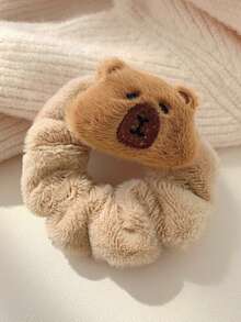 1/2/3pc(S) Cute Frog & Cat Plush Hair Scrunchies For Women, Suitable For Everyday Use In Autumn/Winter - Multicolor - View 19