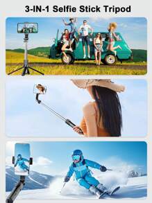 Palo de selfie inalámbrico Bluetooth de 1,03 m, rotación de 360°, acero inoxidable antivibración, compatible con iPhone 16, 15, 14, 13, 12, 11e/Max/Pro/Xs/Xr/X/Plus, compatible con Samsung Galaxy S25/S24/S23/S22 Ultra y otros teléfonos inteligentes Android, adecuado para autotrasmisión.