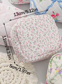 1 Peça Bolsa de Armazenamento Mini com Estampa Fofa e Doce com Zíper para Maquiagem, Viagem, Armazenamento, Cosméticos, Moedas Soltas, Armazenamento de Batom, Absorventes, Armazenamento Diverso, Cartões, Armazenamento de Cabelo, Vários Presentes de Feriado, Essenciais de Viagem, Férias, Suprimentos de Armazenamento e Organização de Volta às Aulas, como Presente para Amigos, Esposa, Dia dos Namorados, Bolsa de Verão Escolar, Bolsa de Viagem para Mulheres, Necessaire de Maquiagem para Viagem