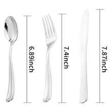 75pcs Silver Plastic Silverware Cutlery Set - Heavy-Duty Plastic Tableware Set, Suitable For Catering, Party, Banquet, Wedding