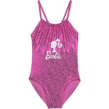 Mattel Barbie Swimsuit For Girls - 1-Piece Children's Swimsuit With Fun Barbie Print - وردي - مشاهدة 1