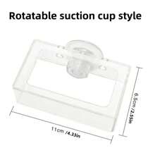 1pc Aquarium Fish Tank Feeder, Transparent Suspended Fixed Fish Feeder, Prevent Food Scattering, Protect Water Quality, Suction Cup Feeding Ring, Suitable For Goldfish, Clownfish, Carp, Tropical Fish, And Other Fish, Aquarium Supplies