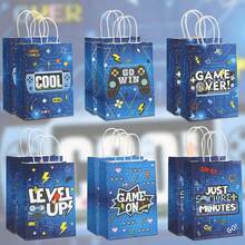 24pcs/12pcs Gaming Themed Paper Gift Bags, Suitable For Party Decoration, Party Favors & Gift Packaging, Birthday Party Decor