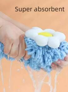 1/3pcs Super Absorbent Coral Fleece Kitchen Towels - Cute Flower Pattern, Soft & Reusable For Hand And Surface Cleaning, Includes OPP Bag, Ideal For Home Use, Decorative Towel | Absorbent Towel Back To School Dish Cloths Kitchen Towel