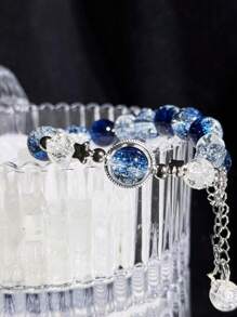 1PC Viral Moon Galaxy Star Charm Bracelet For Women,  Aesthetic Skin-Brightening Sweet Friendship Jewelry Gift