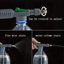 Handheld High Pressure Sprayer With Adjustable Nozzle - High Pressure Garden Watering Spray Bottle Hand Pump Air Spray Tool For Garden Tops, Durable Plastic, No Batteries Required, Easy To Use Design, Efficient Watering, Garden Watering Tool | Adjustable Nozzle Sprayer