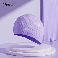 youyou Large Size Adult Men & Women Waterproof Silicone Swimming Cap With Ear Protection For Long Hair, Beach Essentials, Beach Accessories, Pool Float - Multicolor - View 9