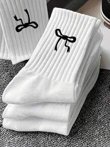 40pcs/30pcs/24pcs Unisex Comfortable Sports Socks, Suitable For Sports & Training, Long Socks For Women, Casual & Business Wear, Antibacterial, Soft, Black & White, Odor-Resistant, Moisture-Wicking, Soft & Lightweight, Suitable For Autumn/Winter, 20pcs/10pcs/8pcs/6pcs/4pcs/2pcs, Fall Socks