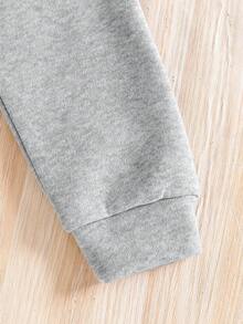 Ensemble Sweat-shirt col rond et pantalon de survêtement avec imprimé voiture pour garçon pré-adolescent - Gris - Voir 4