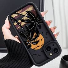 Funda para teléfono móvil con diseño de escalera de cielo, puesta de sol y palmera, adecuada para iPhone 14/13PROMAX/12Pro/11/xr/xsnax/xs - Negro - Ver 5