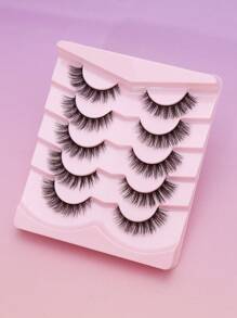 5 Pairs Of Natural False Eyelashes Fluffy And Soft 3D Mink Eyelashes Long Silky Eyelashesdaily Work Meetings Natural False Eyelashes Comfortable To Wear With Eyelashes Hand-Made Wing Elongated Natura Full False Eyelashes Free Eyelash Tweezers And Eyelash Brushes Flying Policewoman, Bride, Student Birthdays Are All Available