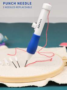 1 قطعة/2 قطعة/4 قطع إبرة تطريز DIY قابلة للضبط الطول مع 3 أطوال مختلفة لرؤوس الإبر