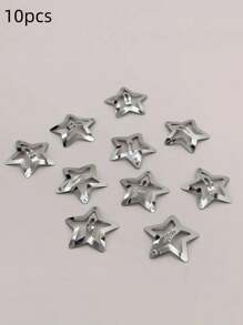Multi-Color Elegant Silver Star Hair Clips, Side Bang Clips, Five-Pointed Star BB Hair Clips, Sweet Fringe Clips, Fashion Versatile Hair Accessories
