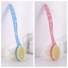 2 Stück/1 Stück ergonomischer Rückenbürste mit langem Griff, Badeschwamm-Aufsatz Duschbürste mit langem Griff, 2-in-1 Badbürste mit langem Griff, weiche multifunktionale Badbürste, doppelseitige Badbürste, Badbürste mit weichen Borsten und Massage, Peeling-Badbürste, weiche Borsten Rückenbürste mit Badeschwamm, Erwachsenen-Badbürste, Rückenbürste und Duschbürste